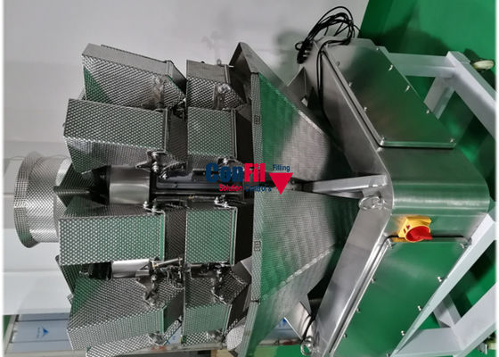 充填機を数える冷凍食品の春巻のためのMultiheadの重量を量る機械Multiheadの計重機