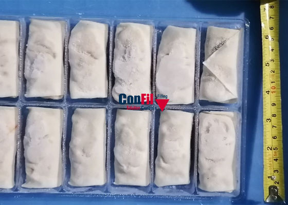 充填機を数える冷凍食品の春巻のためのMultiheadの重量を量る機械Multiheadの計重機