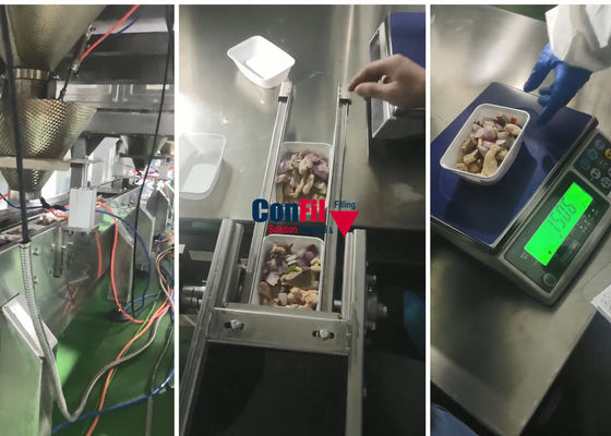 防水準備ができた食事によってマリネされる食糧充填機のためのMultiheadの重量を量る機械Multiheadの計重機