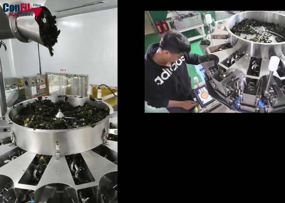 防水シーフードのケルプの充填機の魚介類のためのMultiheadの重量を量る機械Multiheadの計重機