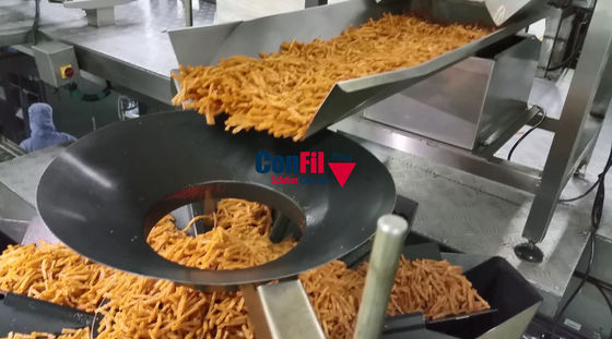 スパイスが付いている軽食のためのMultiheadの重量を量る機械Multiheadの計重機は充填機を防水する