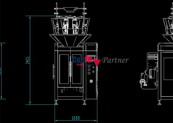 900 KG 12のMultiheadの計重機が付いているヘッド縦の形態の盛り土のシール機械