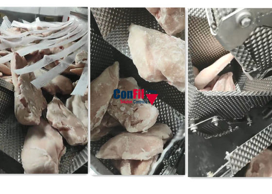 10 KGの凍結する鶏の肉付けの多ヘッド袋のパッキング機械14頭部